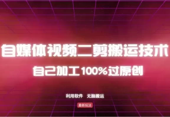 (12995期)详细教你自媒体视频二剪搬运技术,自己加工100%过原创,无脑搬运