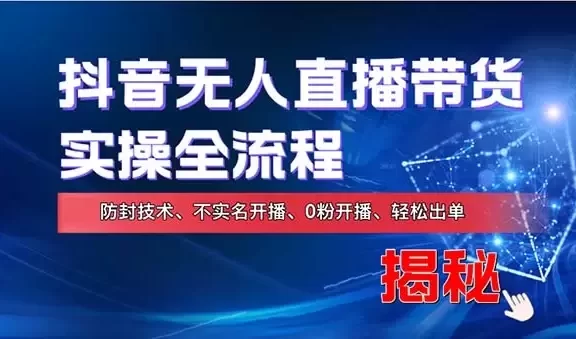 (13001期)在线赚钱新途径:如何用抖音无人直播实现财务自由,全套实操流程,含…