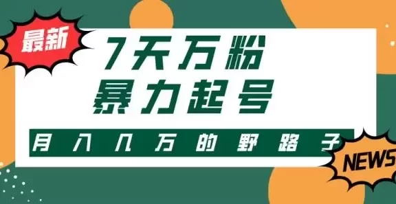（13047期）3-7天万粉，快手暴力起号，多种变现方式，新手小白秒上手，单月变现几…